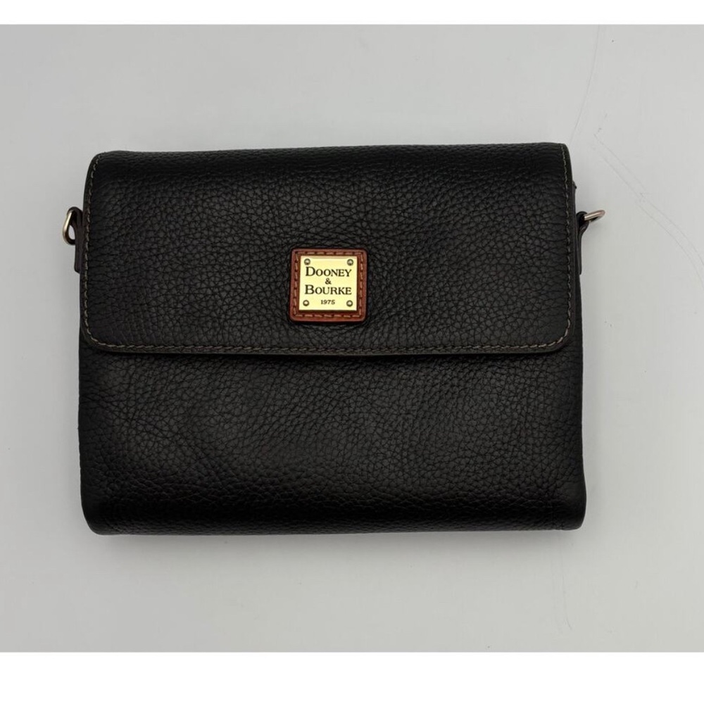 Dooney & Bourke Black Crossbody Bag with Gold Accents